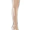 Pleaser ADORE-3021 Clear TPU/ Silver Metallic Thigh High Boots Pole Shoes 2 Pleaser ADORE-3021 Clear TPU/ Silver Metallic Thigh High Boots Pole Shoes