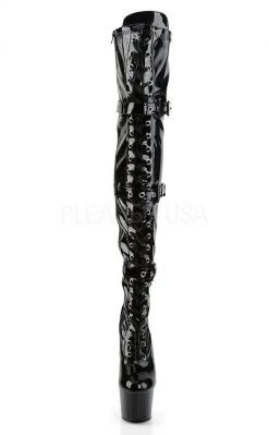 Pleaser ADORE-3028 Black Thigh High Boots