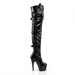 Pleaser ADORE-3028 Black Thigh High Boots