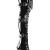 Pleaser ADORE-3028 Black Thigh High Boots