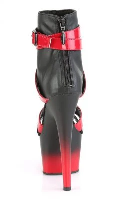 Pleaser ADORE-700-15 Red & Black Booties
