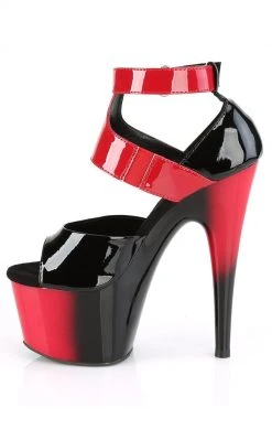 Pleaser ADORE-700-16 Black & Red Patent Heels