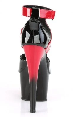 Pleaser ADORE-700-16 Black & Red Patent Heels