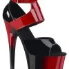 Pleaser ADORE-700-16 Black & Red Patent Heels