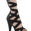 Pleaser ADORE-700-48 Black Matte Sandals