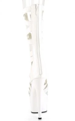 Pleaser ADORE-700-48 White Matte Sandals Pole Shoes