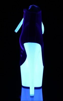 Pleaser Pole Shoes ADORE-700SK-02 Black UV White Sneaker Heels