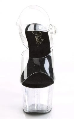 Pleaser Pole Shoes ADORE-708 Clear & Black Heels
