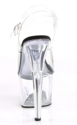 Pleaser Pole Shoes ADORE-708 Clear & Black Heels