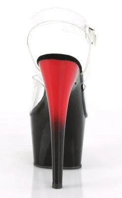 Pleaser ADORE-708BR Clear/Red-Black Heels Pole Shoes