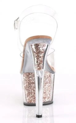 Pleaser Pole Shoes ADORE-708G Rose Gold Glitter Heels 10 Pleaser Pole Shoes ADORE-708G Rose Gold Glitter Heels