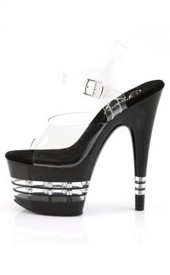 Pleaser ADORE-708LN Clr/Blk Heels