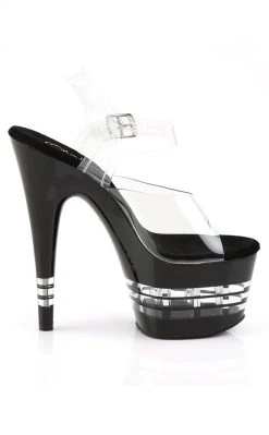 Pleaser ADORE-708LN Clr/Blk Heels