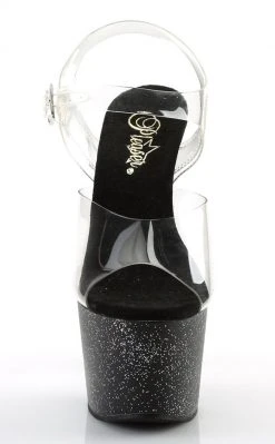 Pleaser ADORE-708MG Clr/ Blk Heels Pole Shoes