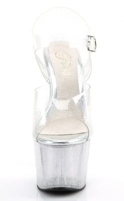 Pleaser ADORE-708MMG Clear Heels Pole Shoes