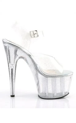 Pleaser ADORE-708MMG Clear Heels Pole Shoes