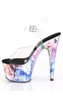 Pleaser ADORE-708MRP Clear/Metallic Multi Heels