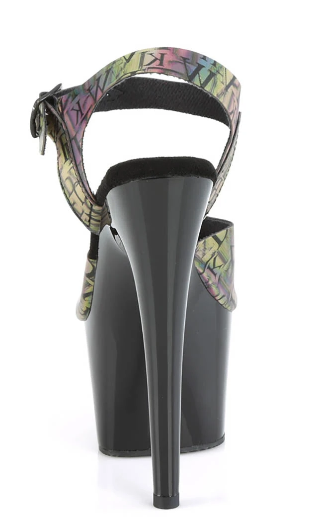 Pleaser Pole Shoes ADORE-708N-LTP Green-Purple/Black Heels 6 Pleaser Pole Shoes ADORE-708N-LTP Green-Purple/Black Heels