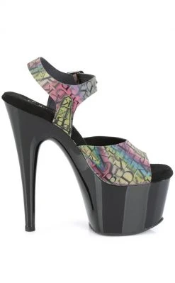 Pleaser Pole Shoes ADORE-708N-LTP Green-Purple/Black Heels 11 Pleaser Pole Shoes ADORE-708N-LTP Green-Purple/Black Heels