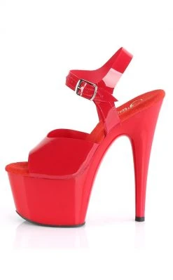Pleaser Pole Shoes ADORE-708N Red Jelly-Like Heels