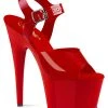 Pleaser Pole Shoes ADORE-708N Red Jelly-Like Heels