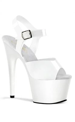 Pleaser Pole Shoes ADORE-708N White Jelly-Like Heels