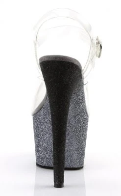 Pleaser ADORE-708OMBRE Silver Black Ombre Heels Pole Shoes