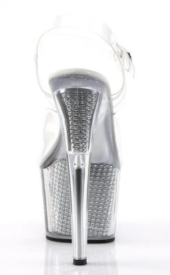 Pleaser ADORE-708SRS Clr/Slv SRS Heels