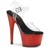 Pleaser Pole Shoes ADORE-708T Red Tinted Heels