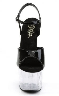 Pleaser ADORE-709 Black & Clear Heels