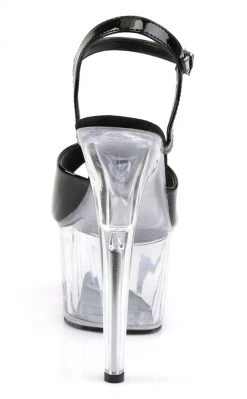 Pleaser ADORE-709 Black & Clear Heels