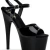 Pleaser ADORE-709 Black Patent Heels Pole Shoes