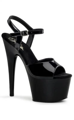 Pleaser ADORE-709 Black Patent Heels Pole Shoes