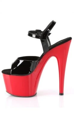 Pleaser ADORE-709 Black / Red Heels Pole Shoes