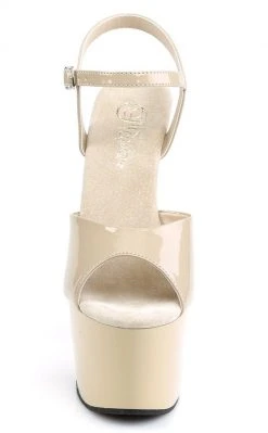 Pleaser ADORE-709 Cream Patent Heels Pole Shoes
