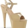 Pleaser ADORE-709 Cream Patent Heels Pole Shoes