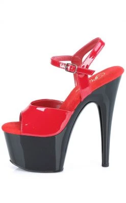 Pleaser ADORE-709 Red/Black Heels Pole Shoes