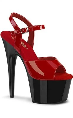 Pleaser ADORE-709 Red/Black Heels Pole Shoes