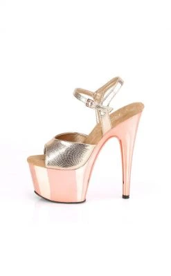 Pleaser ADORE-709 Rose Gold Heels