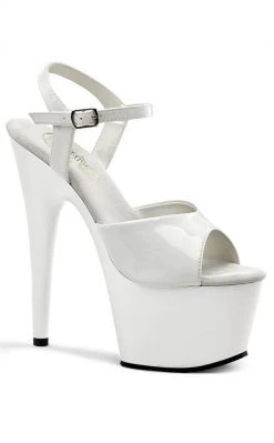 Pleaser ADORE-709 White Heels Pole Shoes