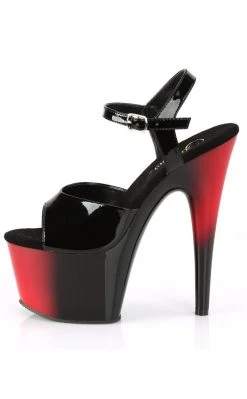 Pleaser ADORE-709BR Red Black Heels