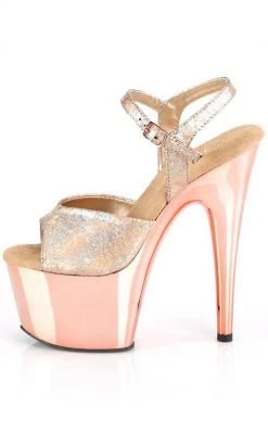 Pleaser ADORE-709HM Rose Gold Metallic Heels Pole Shoes