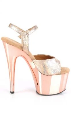 Pleaser ADORE-709HM Rose Gold Metallic Heels Pole Shoes