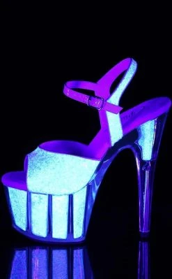 Pleaser ADORE-710UVG Neon Opal Glitter Heels Pole Shoes