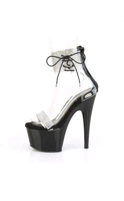 Pleaser ADORE-727 Black Rhinestone Heels Pole Shoes