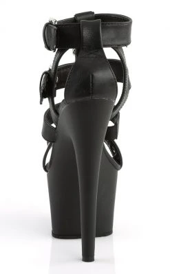Pleaser ADORE-758 Black Faux Leather Heels