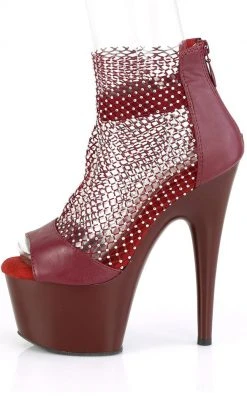 Pleaser Pole Shoes ADORE-765RM Burgundy Rhinestone Mesh Heels 9 Pleaser Pole Shoes ADORE-765RM Burgundy Rhinestone Mesh Heels
