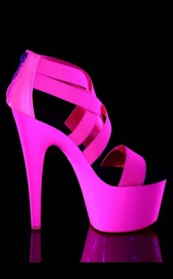 Pleaser Pole Shoes ADORE-769UV Neon Hot Pink Heels