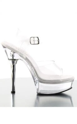 Pleaser Pole Shoes ALLURE-608 Clear Heels