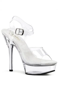 Pleaser Pole Shoes ALLURE-608 Clear Heels